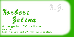 norbert zelina business card